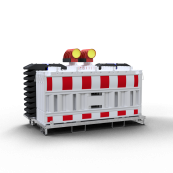 SET | with 10 barrier grids, beacons, base plates and lamps | traffic panel: 36NOX, panel fence: 33520KA, base plate: 31NOX, with film RA1/A